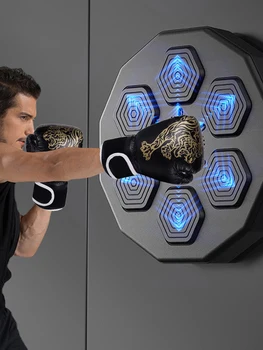 Настенный музыкальный боксерский тренажер Wall Targe, перезаряжаемый, совместимый с Bluetooth, для упражнений на ловкость и реакцию в боксе