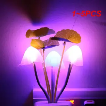 1 ~ 5ШТ Новинка Ночник ЕС и США Вилка Индукционная Dream Mushroom Грибная лампа Luminaria 220V 3 светодиодных Грибных светильника светодиодные ночные светильники
