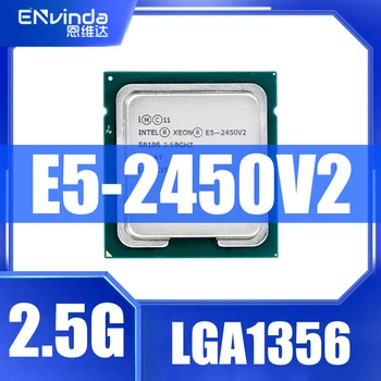 Использованный Оригинальный процессор Intel Xeon CPU E5 2450V2 2,5 ГГц с 8-ядерным 16-Потоковым Процессором Памяти DDR3 Настольный процессор 95 Вт LGA 1356 для материнской платы X79