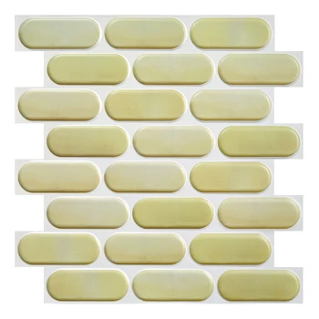 10шт 3D Зеленая Шелушащаяся Настенная Плитка Самоклеящаяся Кухонная Плитка Backsplash 3D Наклейка на Стену для Гостиной Спальни Ванной Комнаты