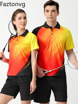2022 Одежда для Бадминтона Спортивный костюм Мужчины Женщины С коротким рукавом Летние Дышащие Быстросохнущие Шорты для настольного тенниса Соревновательная пара