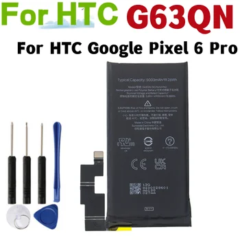 Высококачественный Оригинальный Сменный Аккумулятор G63QN Для Мобильного Телефона HTC Google Pixel 6 Pro, Новый Встроенный Литиевый Аккумулятор емкостью 5003 мАч