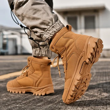 Новые мужские ботинки Армейские Тактические Армейские боевые ботинки Уличные Походные ботинки Мужские Зимние Пустынные Ботинки Мотоциклетные ботинки Zapatos