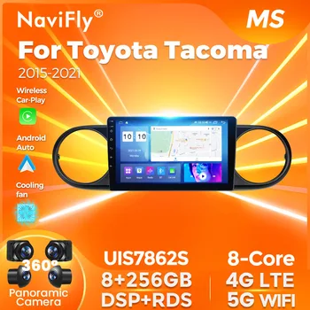 Navifly 8 Core 8 + 256 ГБ Android Автоматическая Интеллектуальная Система Автомобильное Радио Carplay GPS Автомобильный Мультимедийный Для Toyota Tacoma 2015-2021 4G + WIFI