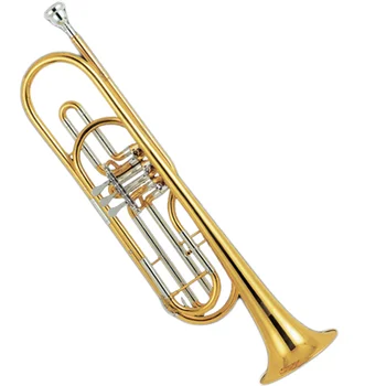 Трубы Высококачественная профессиональная мельхиоровая тюнинговая труба с золотым лаком Басовая труба