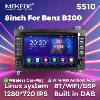 MEKEDE 8-дюймовый Android Auto Linux Система Радио Стерео 2DIN для Mercedes Benz B200 W169 W245 W639 Viano Vito CarPlay Автомобильный DVD-плеер