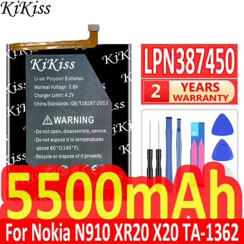 Мощный аккумулятор KiKiss емкостью 5500 мАч LPN387450 для Nokia N910 XR20 X20 TA-1362