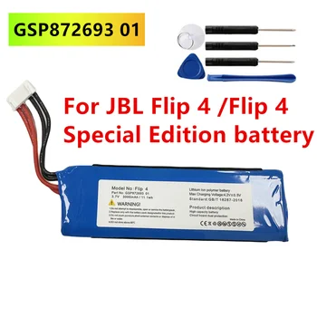 Новая сменная батарея GSP872693 01 3,7 в 3000 мАч для JBL Flip 4 /Flip 4 Special Edition Battery