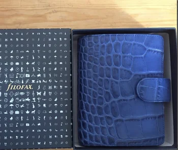 Карманные книжки-органайзеры Filofax a7 classic croc blue с планировщиками 2023 года внутри, натуральная кожа, распродажа со скидкой
