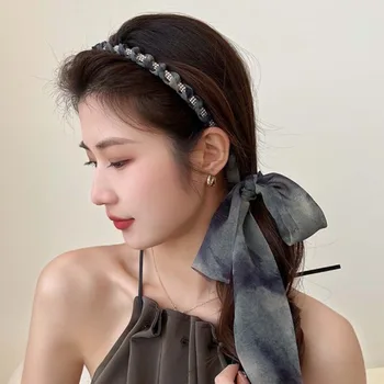 Украшения, Лента, Женский обруч для волос, Прочный Головной убор, обруч для волос, шелковый шарф в китайском стиле, повязка на голову