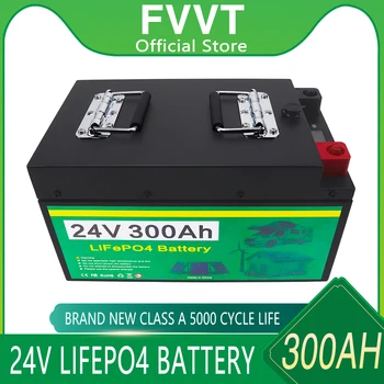 Батарея 24V LiFePO4 300Ah Встроенные Литий-Железо-Фосфатные Элементы BMS 5000 + Глубоких Циклов Для Хранения Солнечной Энергии В Гольф-Каре С Зарядным устройством