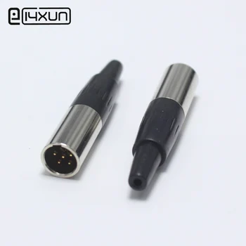 штекер Mini XLR с 5-контактным разъемом Small XLR 5P для аудиомикрофона, сварной адаптер для микрофонного кабеля