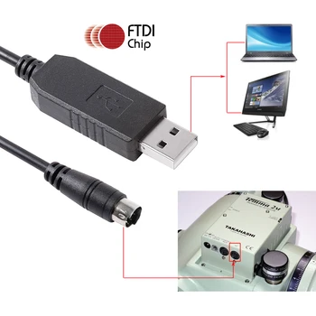 Takahashi USB RS232 Кабель FTDI USB RS232 к Mini Din 4P Штекерный кабель для Подключения Temma к ПК USB-TRS02320