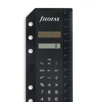 Настольный калькулятор Filofax Personal A5, работающий на солнечной энергии с автоматическим отключением, с метрической и имперской линейкой, Канцелярские принадлежности