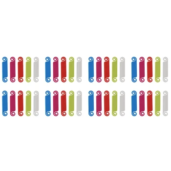 40шт Кабельные Этикетки Бирки Для Маркировки Проводов Разноцветные Этикетки Для Управления Кабелем Зажимной Шнур Идентификационная Маркировка Кабеля