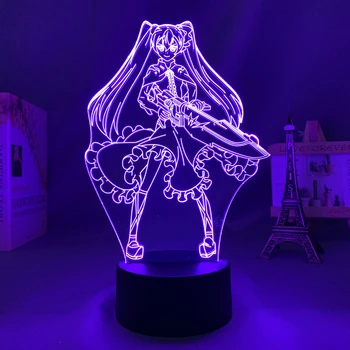 Манга светодиодный светильник Akame Ga Kill Mine для декора спальни, ночник, подарочная акриловая аниме 3D лампа Akame Ga Kill Room Decor