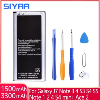 Аккумулятор SIYAA для Samsung Galaxy S3 S4 Mini S5 J7 Ace 2 Примечание 1 2 3 4 SM-J7109 N900 N9100 i9300 I9500 G900S N7100 GT-N7000 i9192