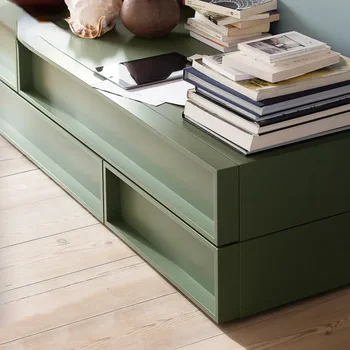 Итальянская прикроватная тумбочка, современный простой и легкий роскошный шкаф для хранения Ins, Креативная настройка темно-зеленого бокового шкафа