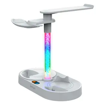 Для PS5 VR2 Магнитная док-станция для зарядки Rainbow с красочной RGB подсветкой 5 Очков VR2 Подставка для гарнитуры Зарядное устройство