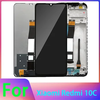TFT ЖК-Дисплей Для Xiaomi Redmi 10C 220333QAG 220333QNY 220333QBI 220333QL ЖК-дисплей С Сенсорным Экраном и Цифровым Преобразователем В Сборе С Рамкой