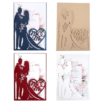 20 шт./компл., набор пригласительных открыток Mr & Mrs на свадьбу, конверты для приглашений, комплект Brida Идеально подходит для свадьбы, годовщины помолвки