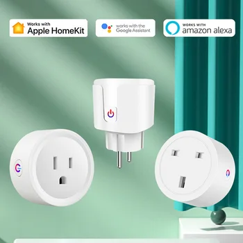 HomeKit Smart Plug ЕС Великобритания США Поддержка Таймера WiFi Розетки Apple Home Kit Alexa Google Assistant SmartThings Yandex Siri Приложение Cozylife