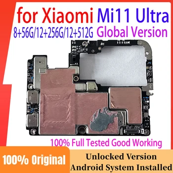 Глобальная версия Оригинальной материнской платы для Xiaomi Mi 11 Ultra Разблокированная материнская плата 128 гб 256 ГБ Плата с печатной платой, исправная