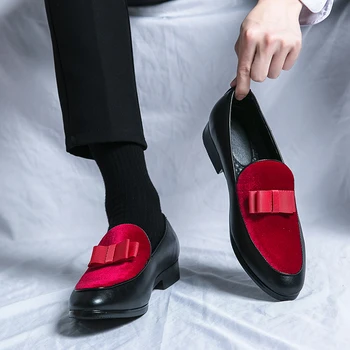 Итальянская модная кожаная обувь, мужские повседневные мокасины, деловая мужская официальная обувь с острым носком, свадебные черные лоферы