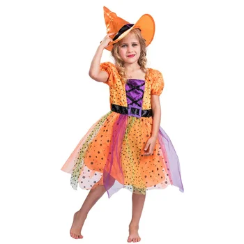 Юбка с тыквой для маленькой девочки, новый костюм персонажа на Хэллоуин, сценическое шоу