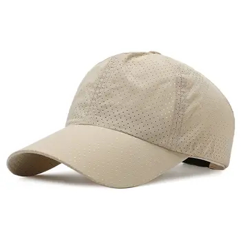 Женская шляпа с язычком, Новая Сетчатая Дышащая шляпа для защиты от солнца летом, для занятий спортом на открытом воздухе, Быстросохнущая, с открытым верхом и конским хвостом