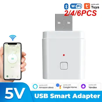 Tuya Smart USB Adapter Switch 5V 2A WiFi Адаптер питания зарядная головка Приложение Голосовое управление синхронизацией для Alexa Home