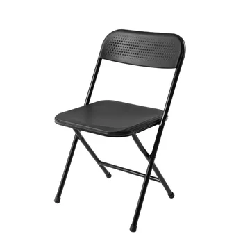 Карточный столик из смолы и набор из четырех стульев из 5 предметов, черный, ， Обеденный стул для гостиной, уличный стул