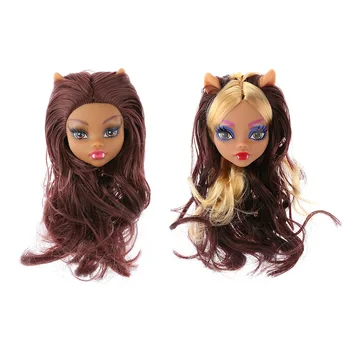 Детская игрушка Монстр Голова куклы с длинными волосами Пластмассовые аксессуары для кукол своими руками