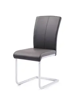 Стул современный минималистичный модный обеденный стул для ресторана, домашний стул с белой спинкой, креативный железный стул, кожаный обеденный стул