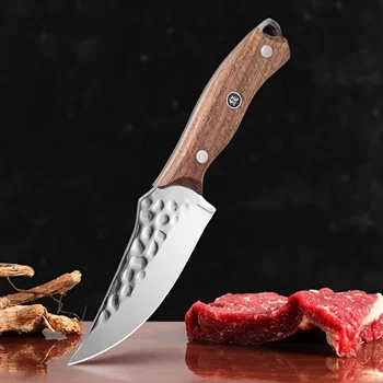 1 шт. портативный походный кухонный нож из нержавеющей стали, нож для барбекю высокой твердости, нож для мяса и фруктов, карманный нож для улицы