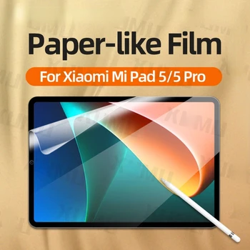 HD Антибликовая Бумажная Защитная Пленка на Ощупь для Xiaomi Pad 5 Pro 11 Дюймов 2021 MiPad 5 Матовая Мягкая Пленка для Рисования и письма из ПЭТ