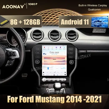 12,1-Дюймовый Автомобильный Радиоприемник Android 11 Для Ford Mustang 2014-2021 Qualcomm Auto Stereo GPS Навигация Мультимедийный Плеер Carplay Unit