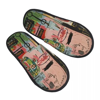 Итальянские удобные тапочки с эффектом потертости, женская гостиничная домашняя обувь Jean Michel Basquiats