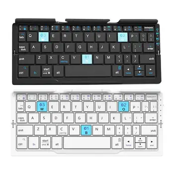 Мини-складная беспроводная клавиатура Bluetooth для планшетов и телефонов, портативная перезаряжаемая клавиатура, клавиатура для смартфона, доступ к ноутбуку I0S7