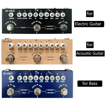 Педаль электрогитары M-VAVE CUBE BABY для электрогитары/баса/акустической гитары с беспроводным воспроизведением и записью аудиоинтерфейса
