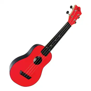 Красная гавайская гитара Soprano