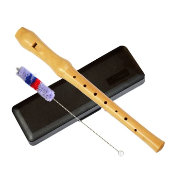 Музыкальный подарочный магнитофон Деревянный Немецкий Сопрано с 8-луночными длинными инструментами Обучающий инструмент Флейта