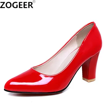Классические женские туфли-лодочки на высоком каблуке, элегантные модные красные туфли телесного цвета на каблуках большого размера 45, повседневная женская свадебная обувь для офисных вечеринок с острым носком