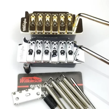 Система Тремоло для электрогитары Wilkinson WVS50K Бридж С атласными седлами в тон Хром Серебро Золото