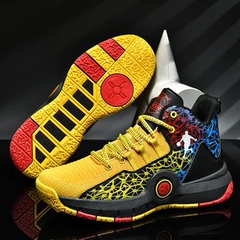 Детская Баскетбольная Обувь Оригинального Дизайна 2023 года, Новая Спортивная Обувь Для Тренировок На открытом воздухе, Удобная Баскетбольная Обувь для Мальчиков для Детей