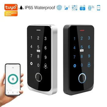 Tuya Smart Door Система Контроля Доступа IP65 Водонепроницаемая Биометрия Отпечатки Пальцев RFID Карта NFC Приложение Password Разблокировка Электронного Замка