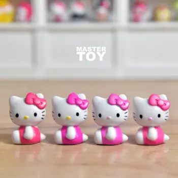 Hello Kitty Kawaii Милая Кукла Мини-размера, Подарки, Игрушечная Модель, Аниме Фигурки, Коллекционные Украшения