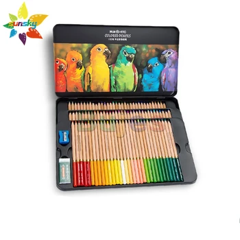 ГЕРОЙ 24 36 48 72 100 цветной масляный карандаш профессиональная железная коробка с ручной росписью Advanced art painting pencil товары для рукоделия