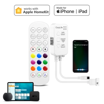 Homekit DC5V-24V 5050 RGB /RGBCCT Smart WiFi LED Strip Controller ПРИЛОЖЕНИЕ/Голосовое Управление Для Apple Home Kit Alexa Echo Google Home