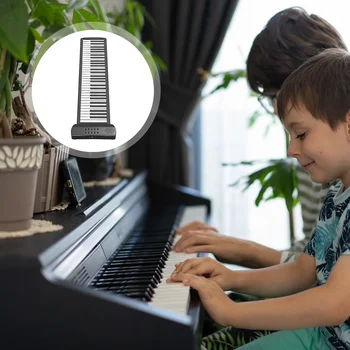 Силиконовое 61-клавишное складное рулонное пианино Портативное 61-клавишное рулонное клавиатурное пианино